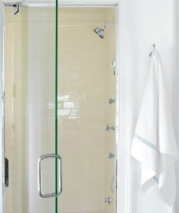 clean shower doors, hard water stains, spots removed